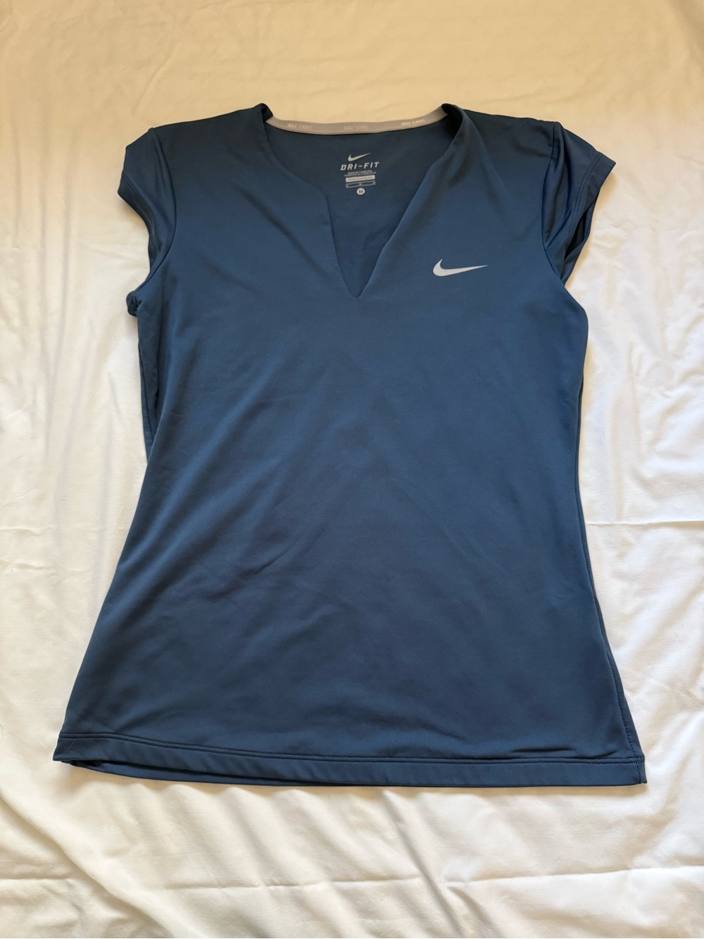Nike Women's Short Sleeve Dri-FIT Athletic Top in Navy